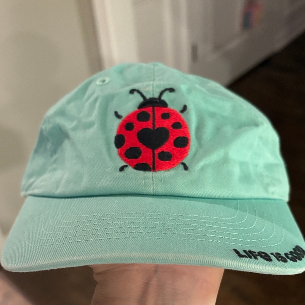 Life Is Good Mint Green Ladybug Hat